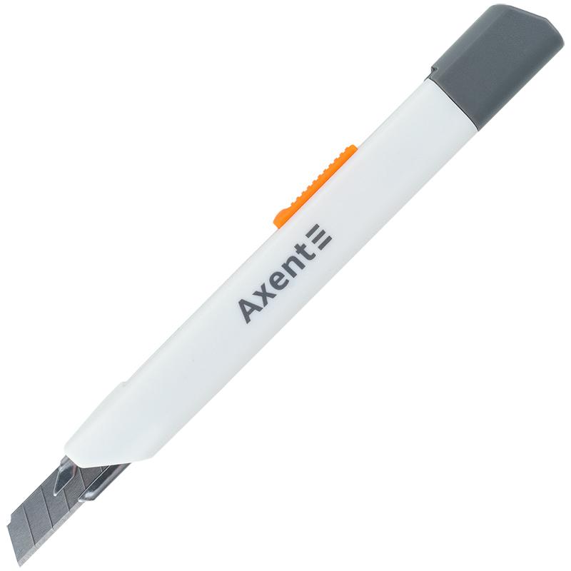 Ніж канцелярський AXENT 6607-A, металеві направляючі, 9мм, закрите лезо